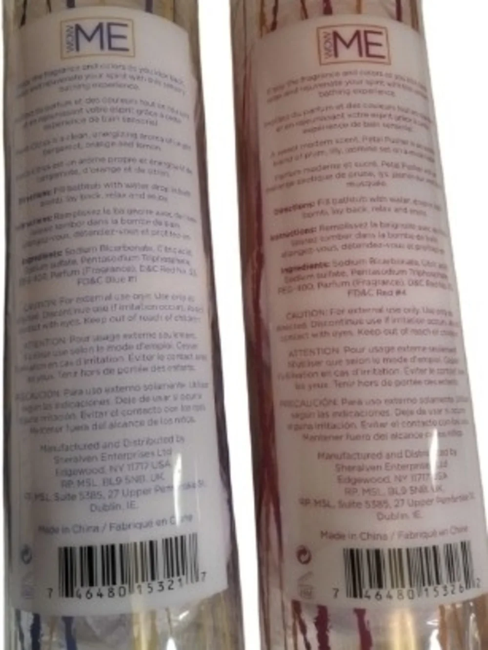 WOW ME Bath Body Spa Gift Set Bundle  2 Shower Gels & 2 Bath Bombs $48 Retail